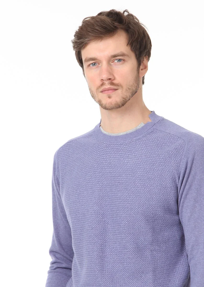 Purple Knitwear Sweatshirt - 2
