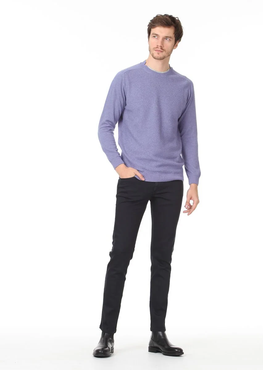 Purple Knitwear Sweatshirt - 3