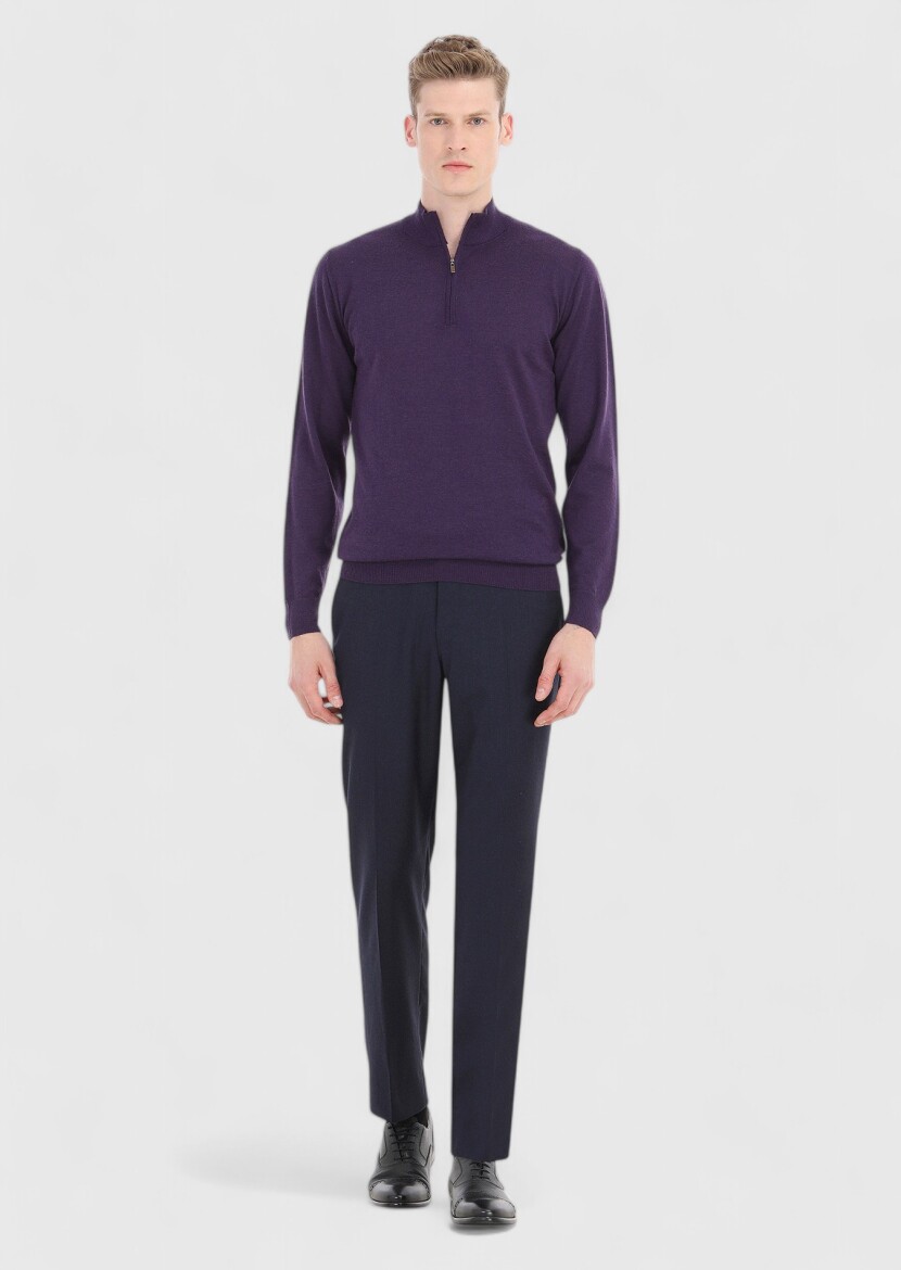 Purple Knitwear Sweatshirt - RAMSEY