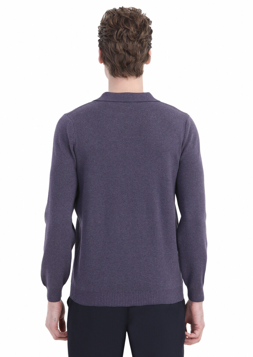 Purple Knitwear Sweatshirt - 5