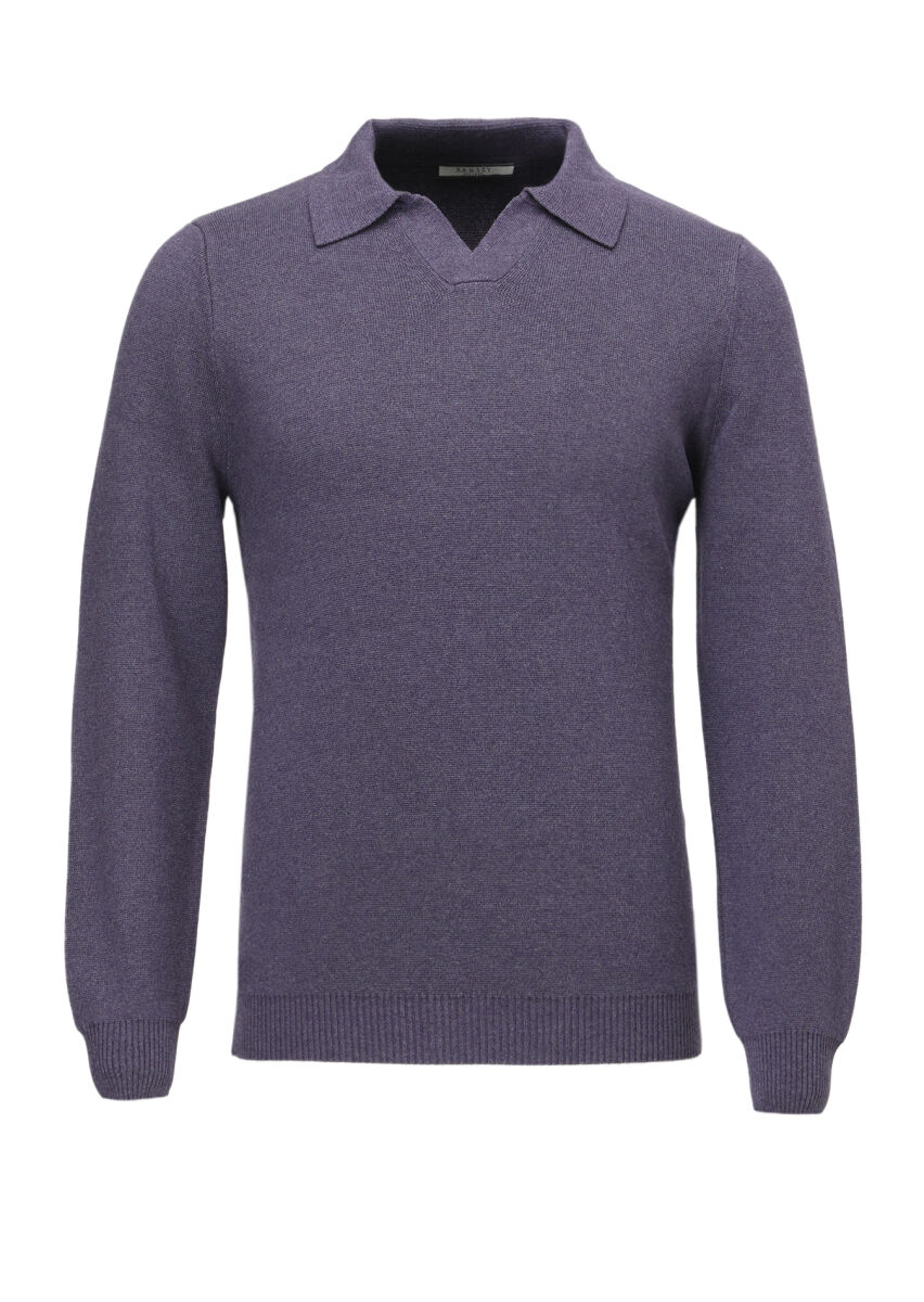 Purple Knitwear Sweatshirt - 6