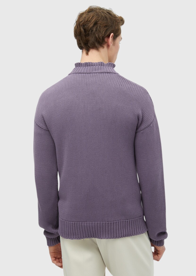 Purple Knitwear Sweatshirt - 6