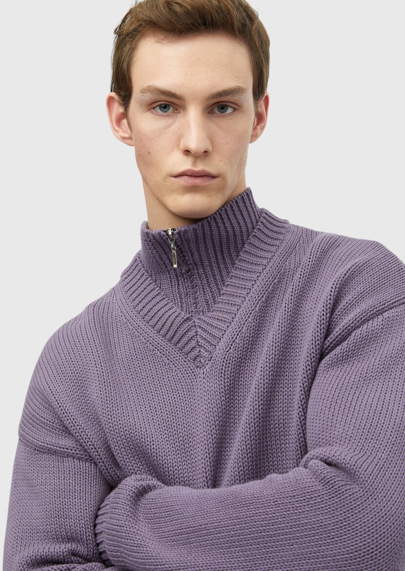 Purple Knitwear Sweatshirt - 5