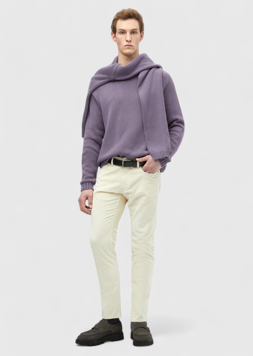 Purple Knitwear Sweatshirt - 2