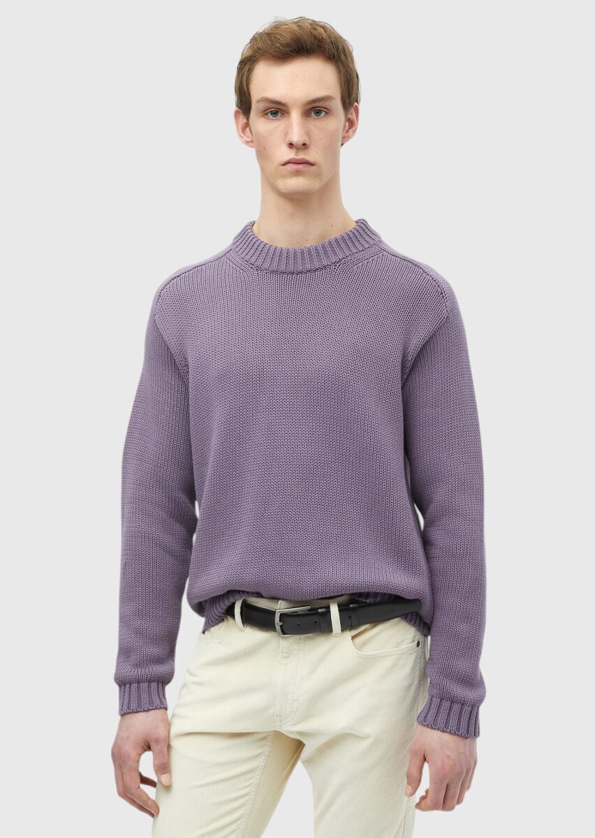 Purple Knitwear Sweatshirt - 4