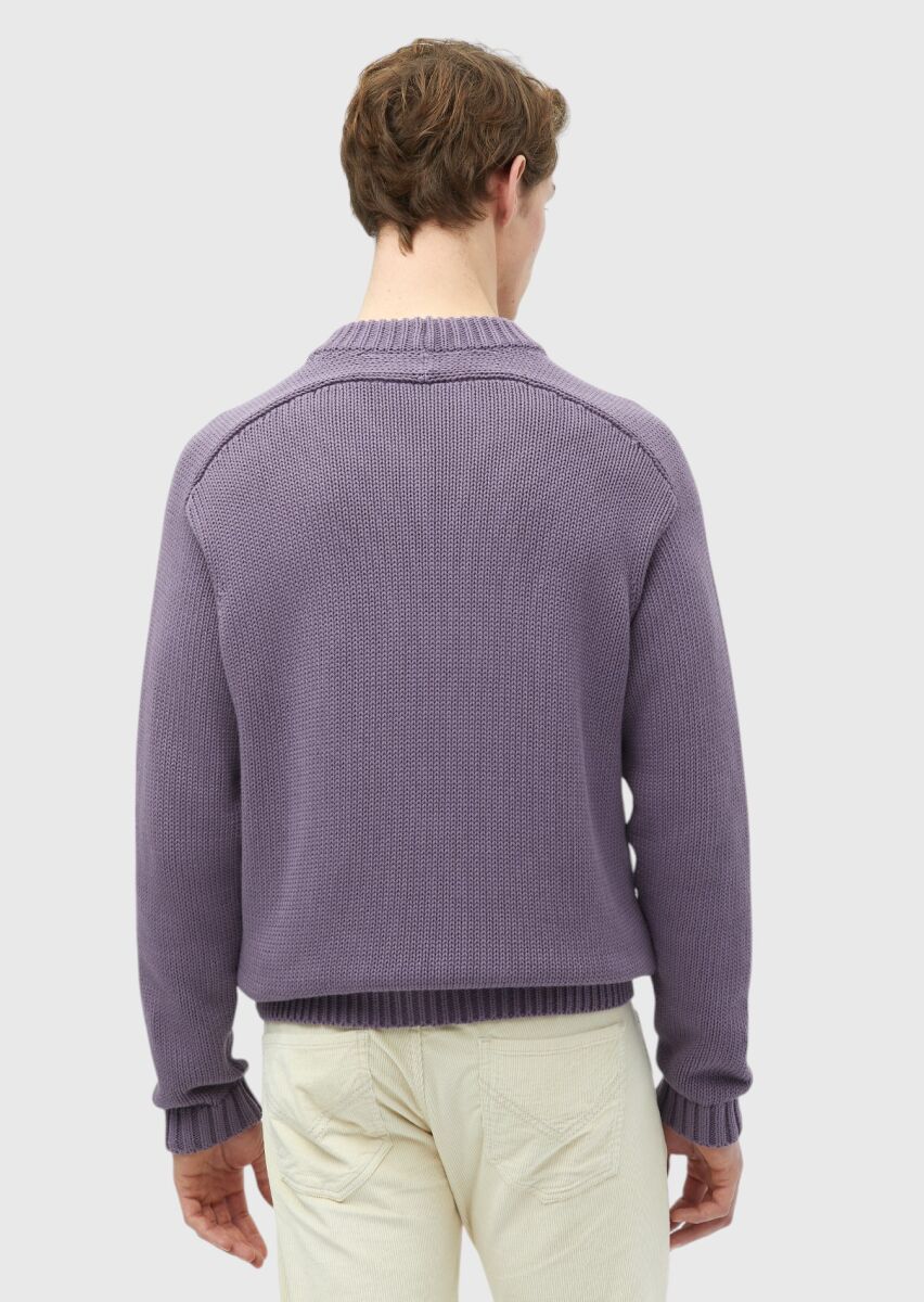 Purple Knitwear Sweatshirt - 7