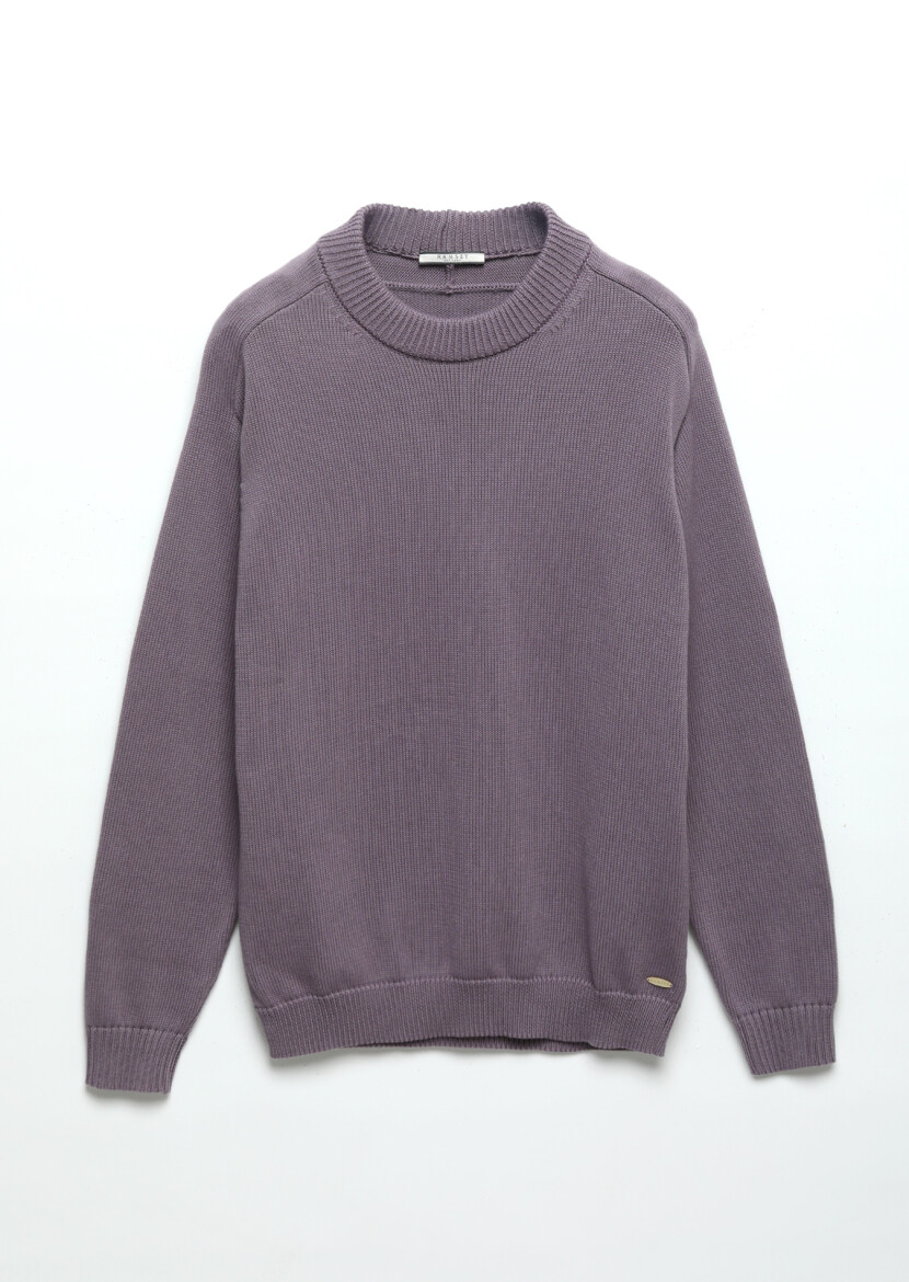 Purple Knitwear Sweatshirt - 8