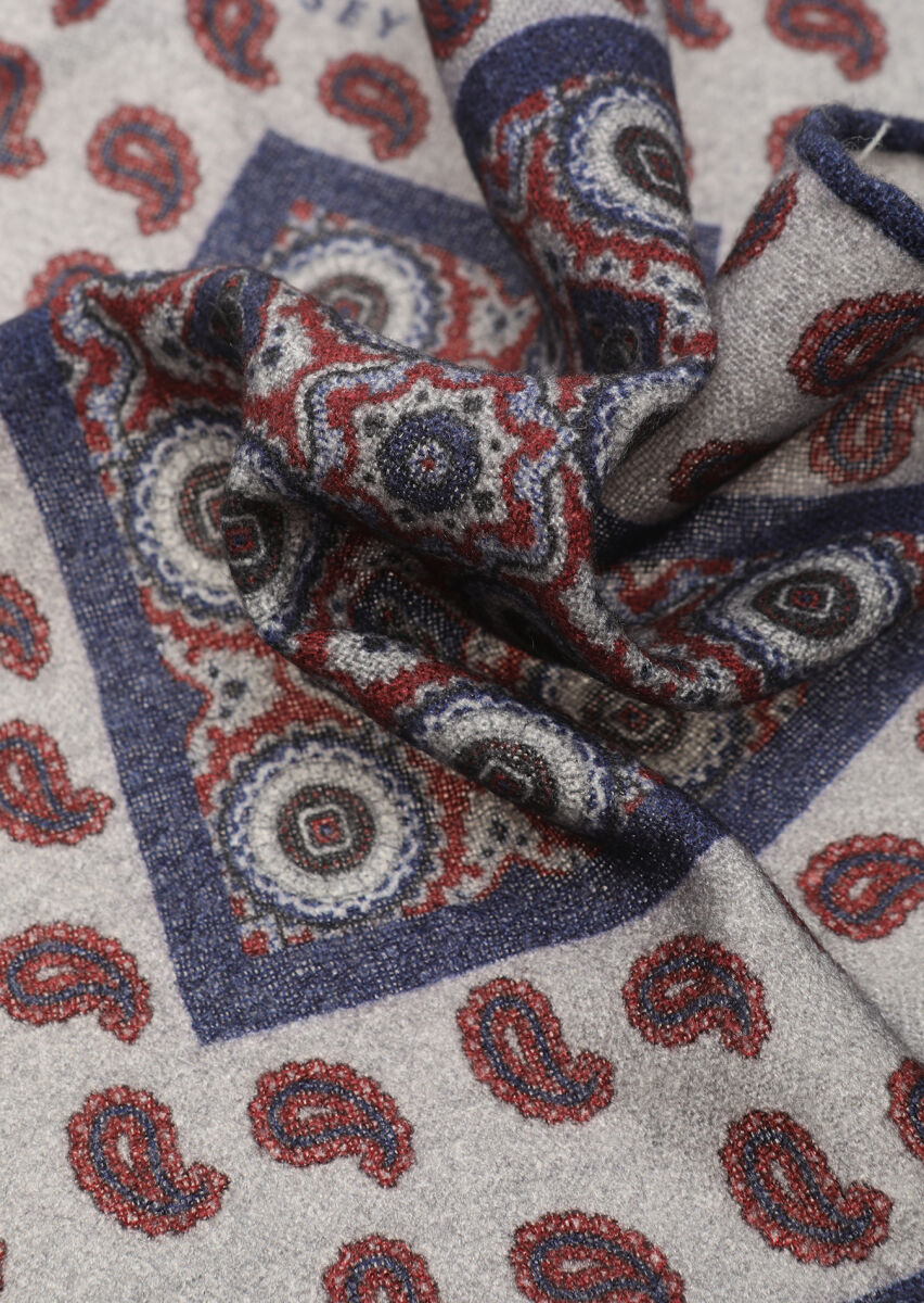 Red %100 Yün Handkerchief - 2