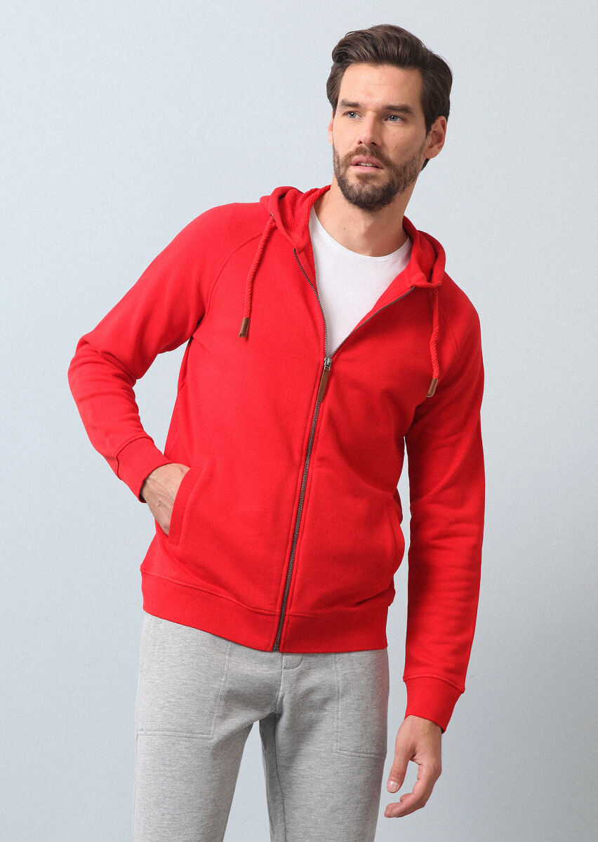 Red Hooded Sweatshirt - 2