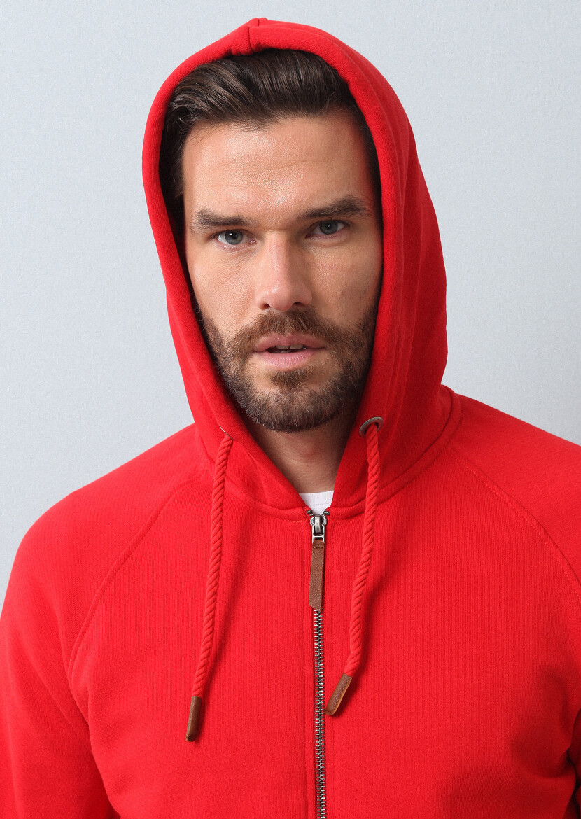 Red Hooded Sweatshirt - 4