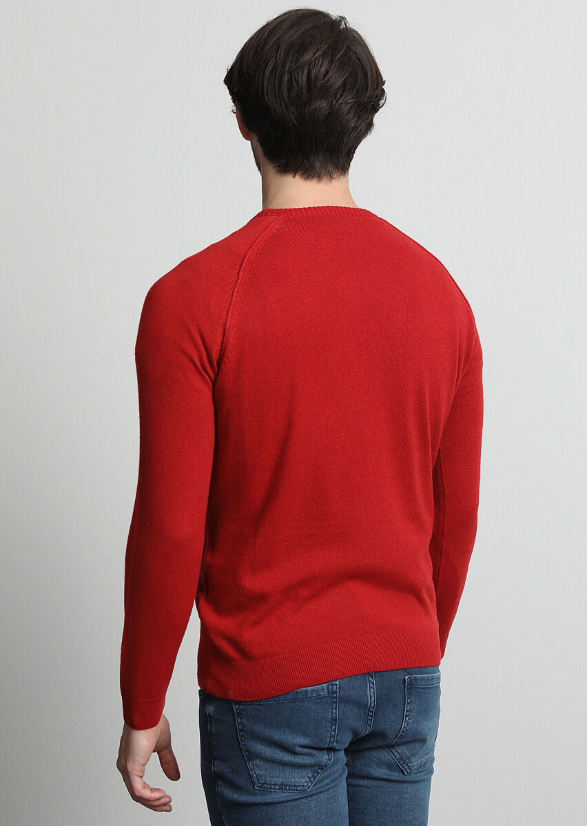 Red Knitwear Sweatshirt - 2