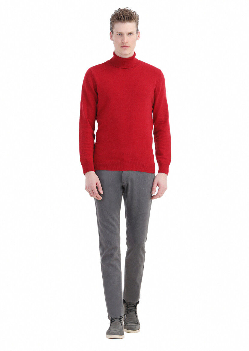 Red Knitwear Sweatshirt 