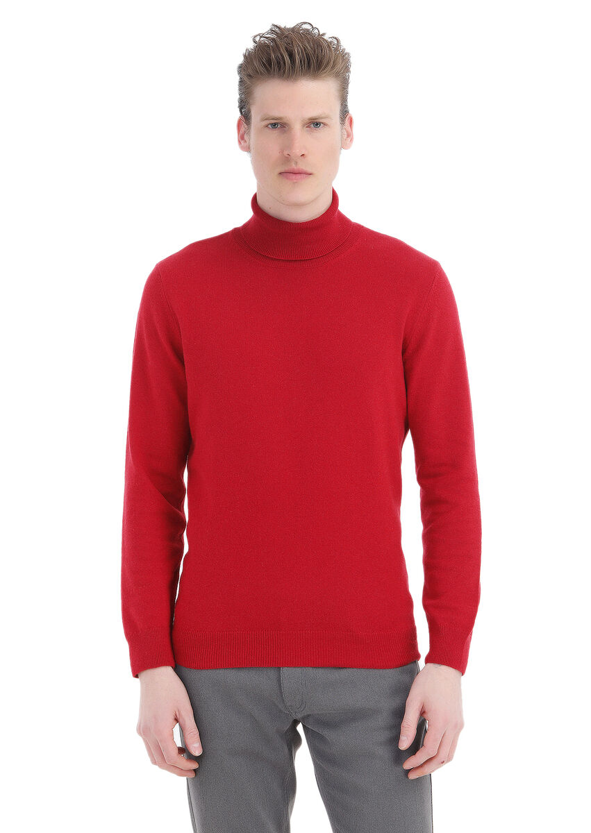 Red Knitwear Sweatshirt - 1