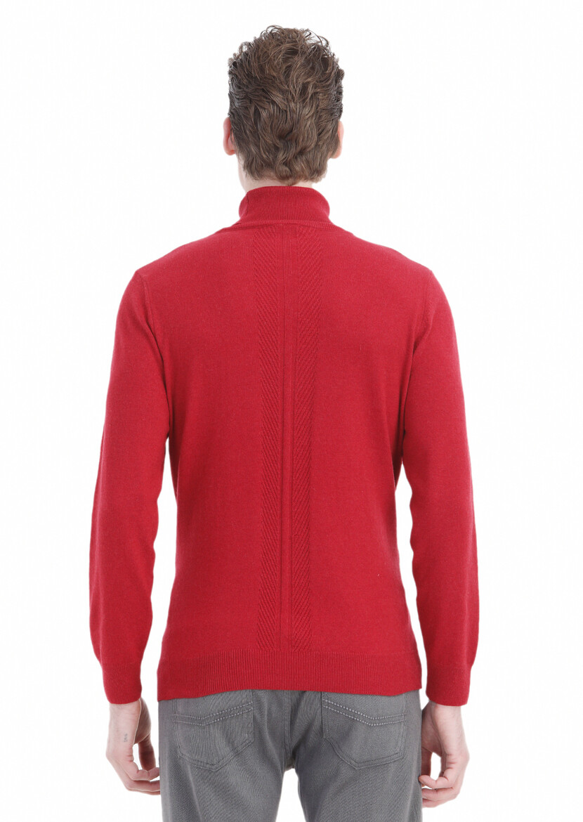 Red Knitwear Sweatshirt - 5