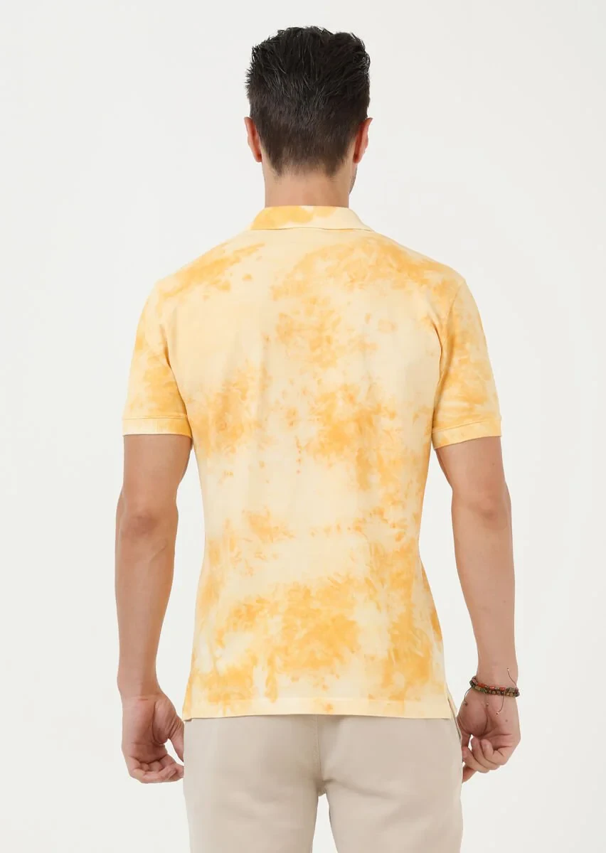 Renkli Düz Polo Yaka %100 Pamuk T-Shirt - 5