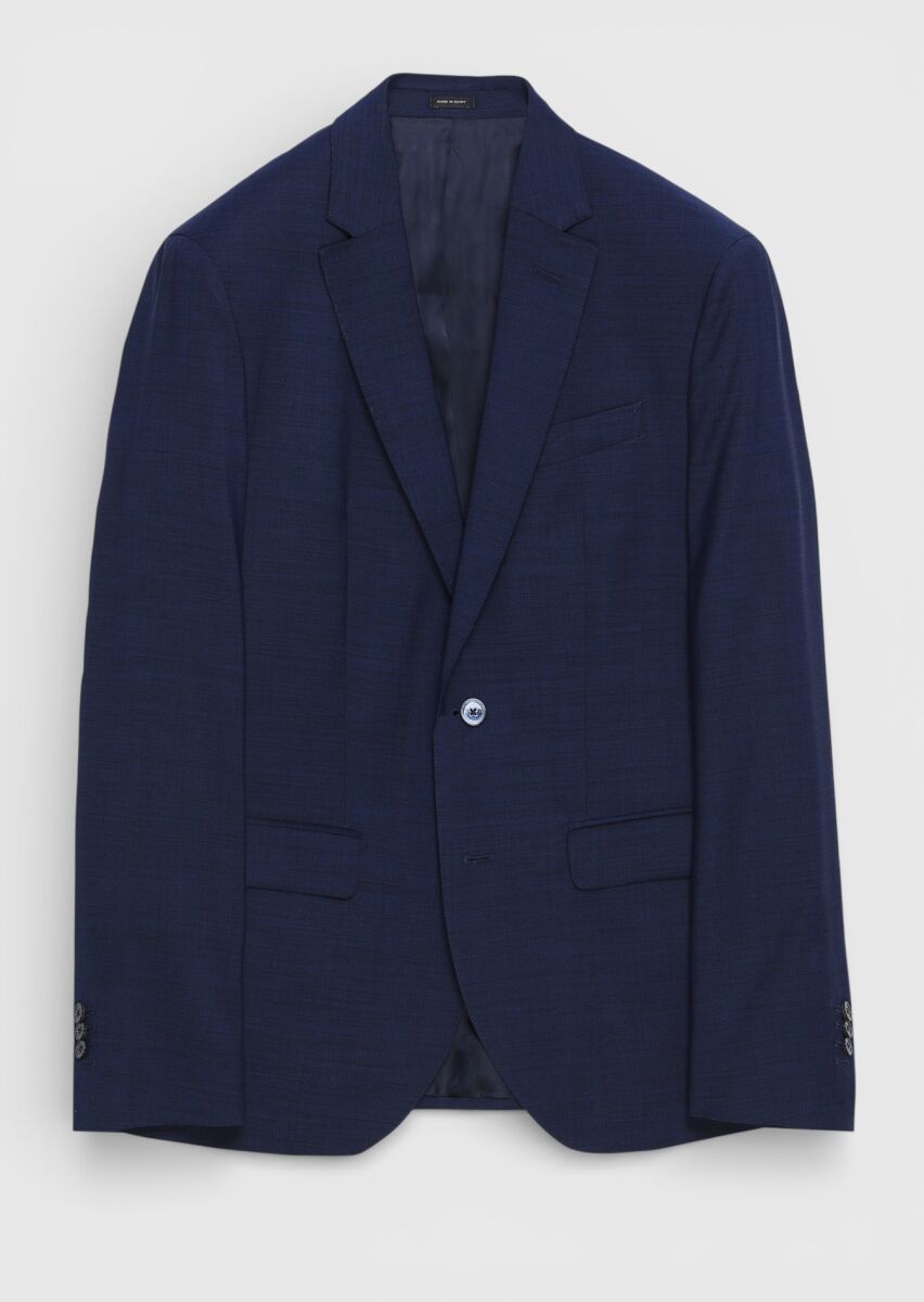 Renkli Yün Karışımlı Takım Elbise - 1