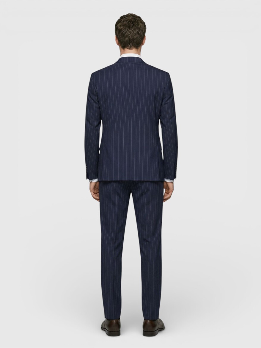 Renkli Zeroweight Slim Fit %100 Yün Takım Elbise - 4