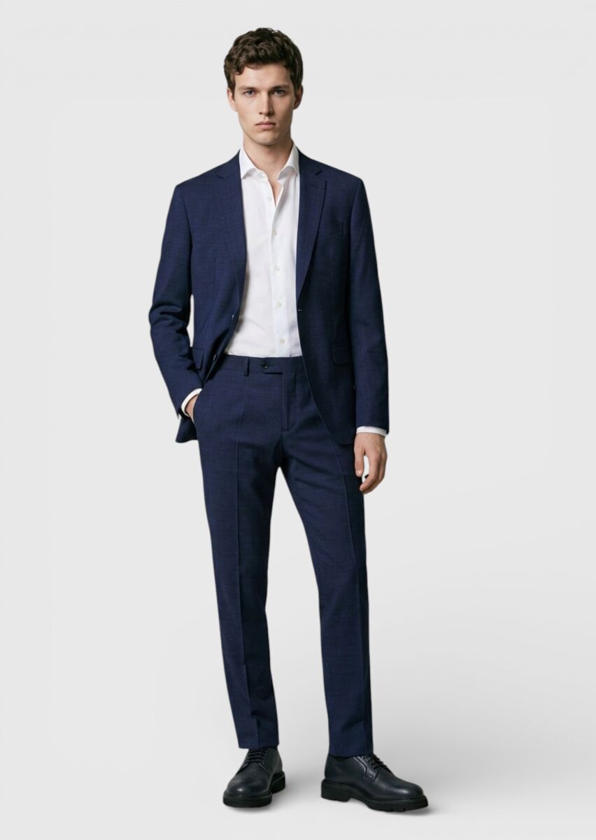 Renkli Zeroweight Slim Fit Yün Karışımlı Takım Elbise - 1