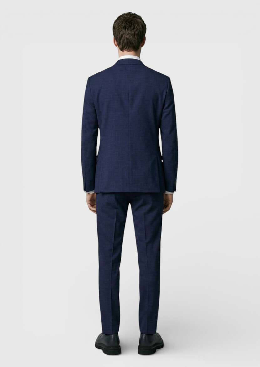 Renkli Zeroweight Slim Fit Yün Karışımlı Takım Elbise - 4