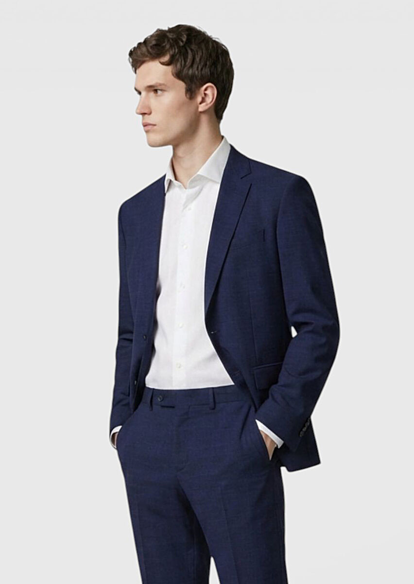 Renkli Zeroweight Slim Fit Yün Karışımlı Takım Elbise - 3