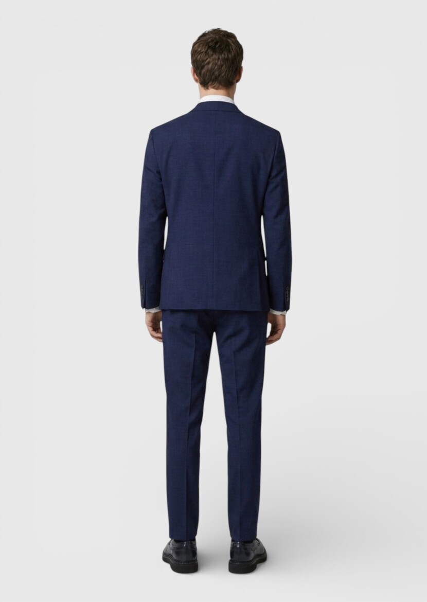 Renkli Zeroweight Slim Fit Yün Karışımlı Takım Elbise - 4