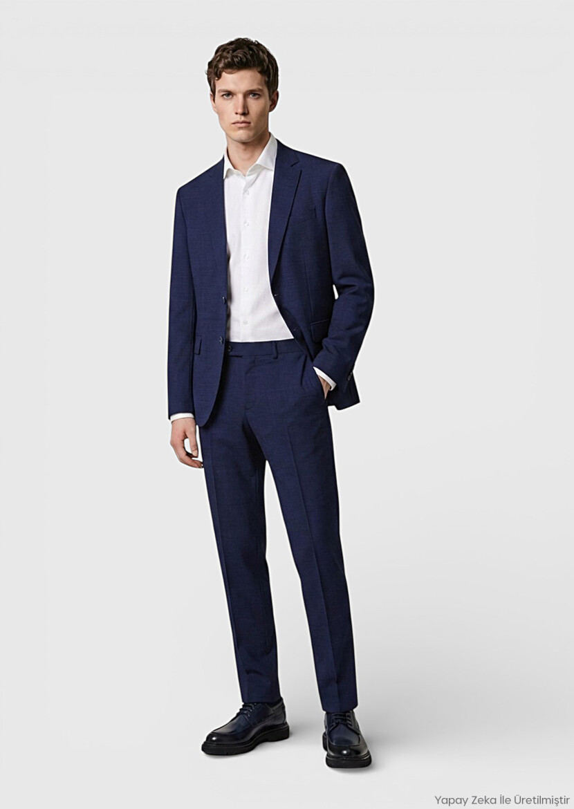 Renkli Zeroweight Slim Fit Yün Karışımlı Takım Elbise - RAMSEY