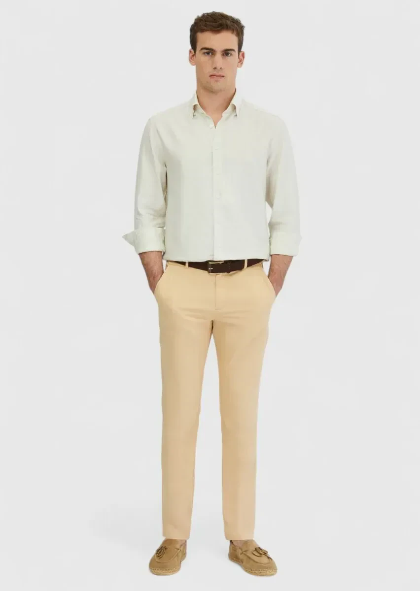Saffron Weaving Jogging Fit Casual Cotton Blended Trousers - 1
