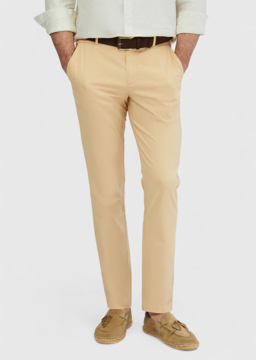 Safran Düz Dokuma Jogging Fit Casual Pamuk Karışımlı Pantolon - 2