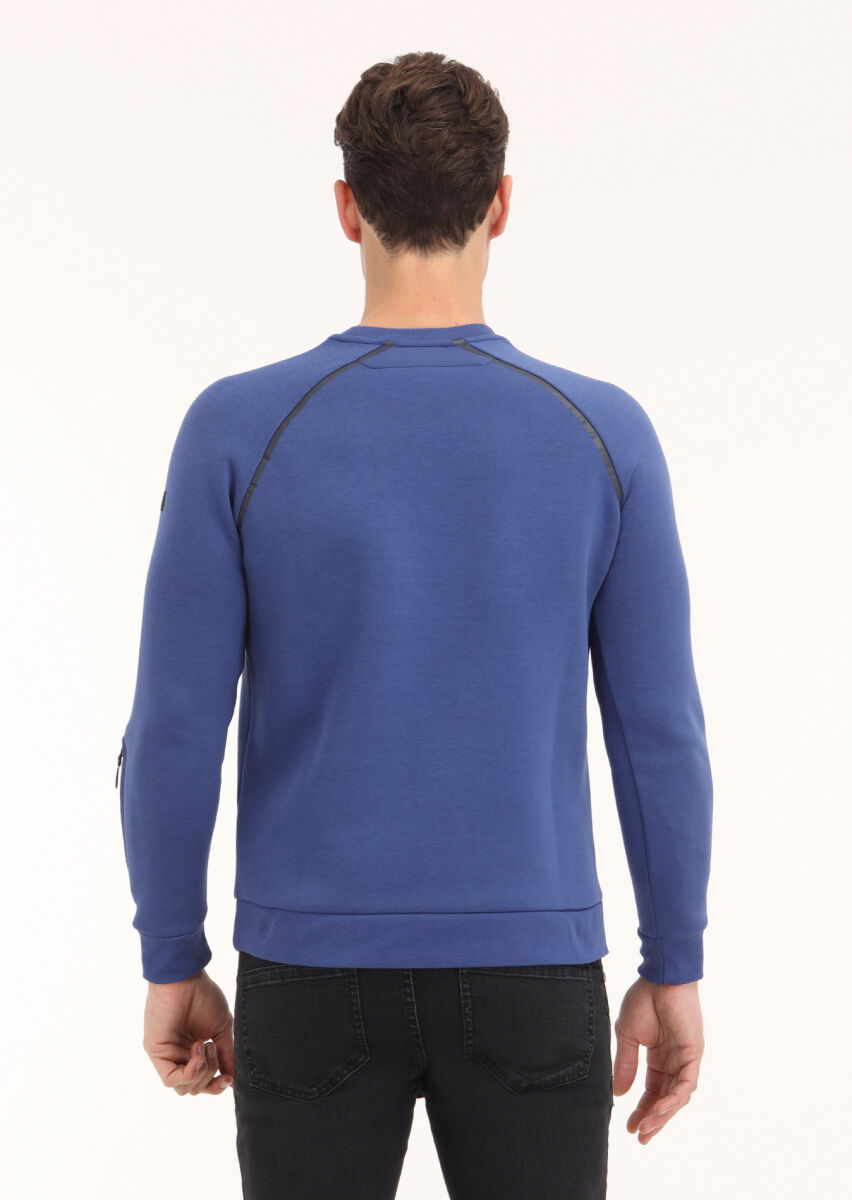 Saks Crew Neck Plain Sweatshirt - 5