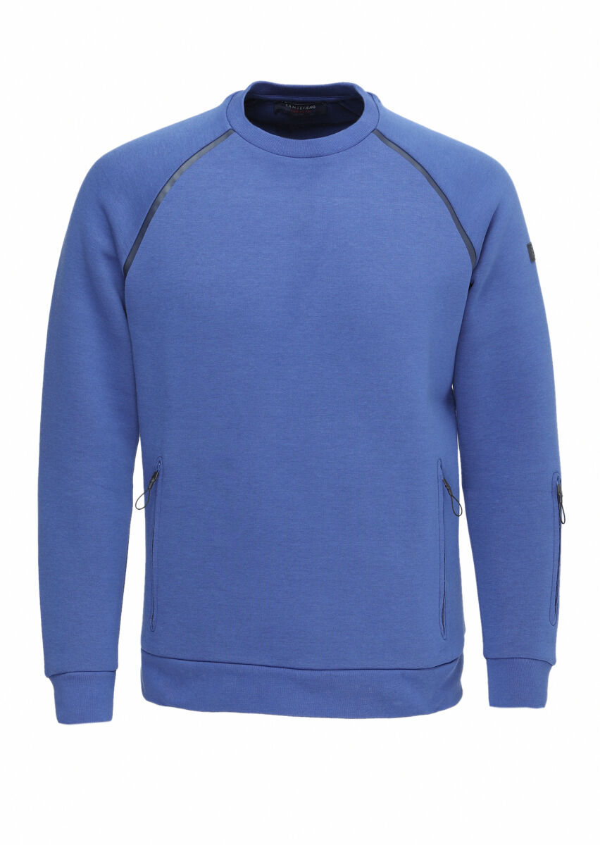 Saks Crew Neck Plain Sweatshirt - 6