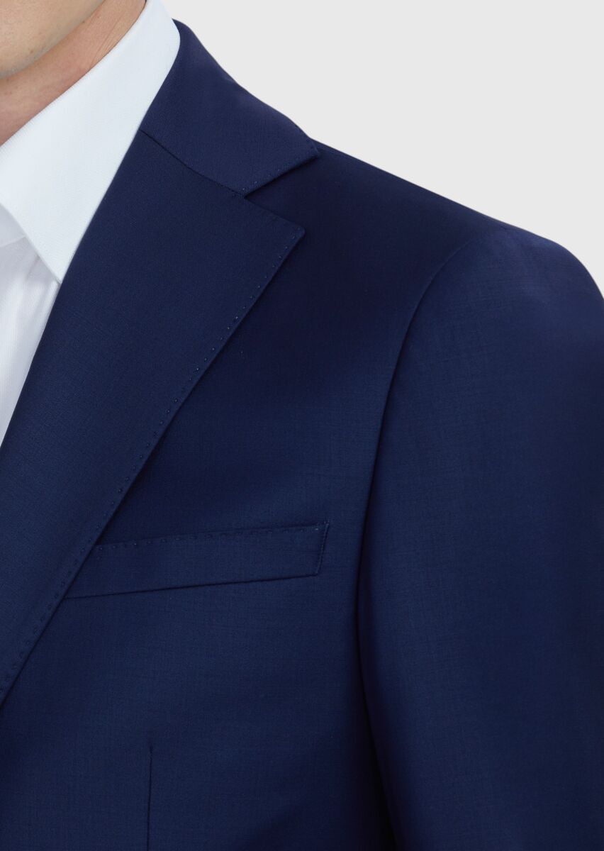 Saks Düz Fashion Slim Fit Yün Karışımlı Takım Elbise - 5