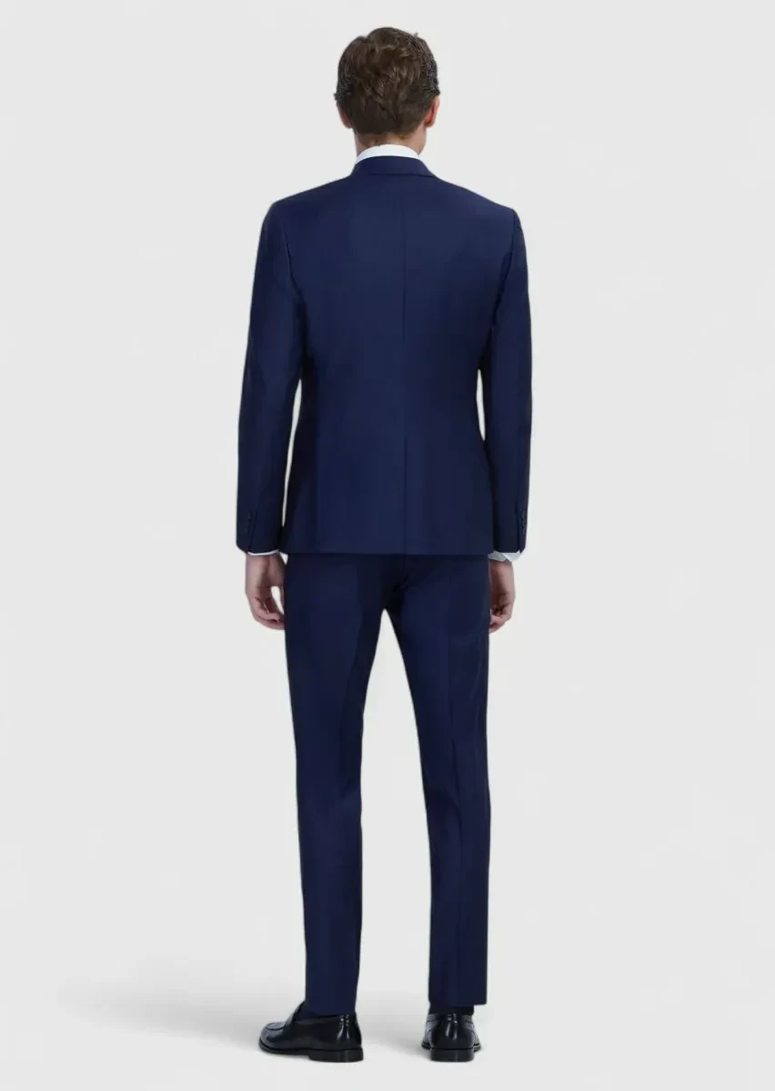Saks Düz Fashion Slim Fit Yün Karışımlı Takım Elbise - 6