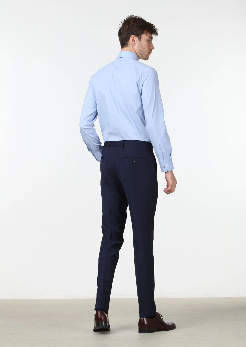 Saks Düz Kumaş Fashion Slim Fit Klasik Yün Karışımlı Pantolon - 4