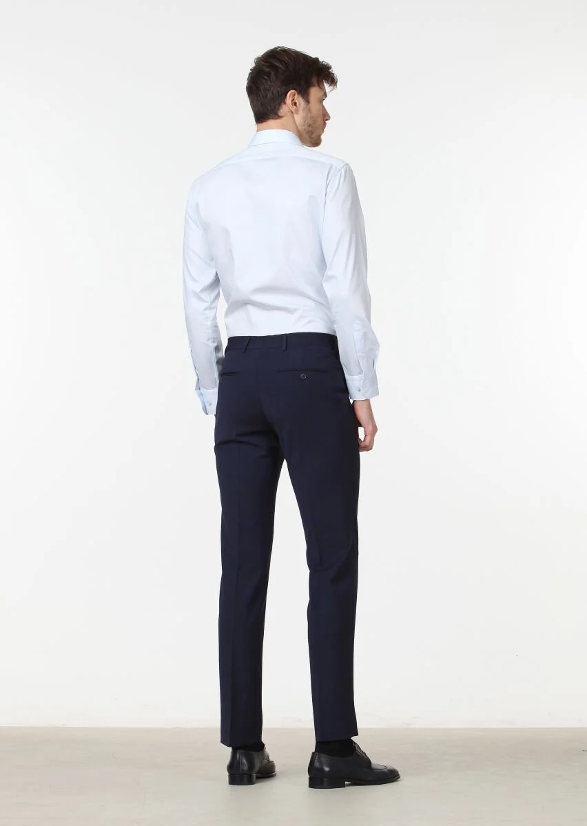 Saks Düz Kumaş Modern Fit Klasik Yün Karışımlı Pantolon - 4