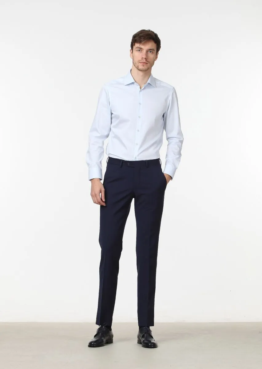 Saks Düz Kumaş Modern Fit Klasik Yün Karışımlı Pantolon - 2
