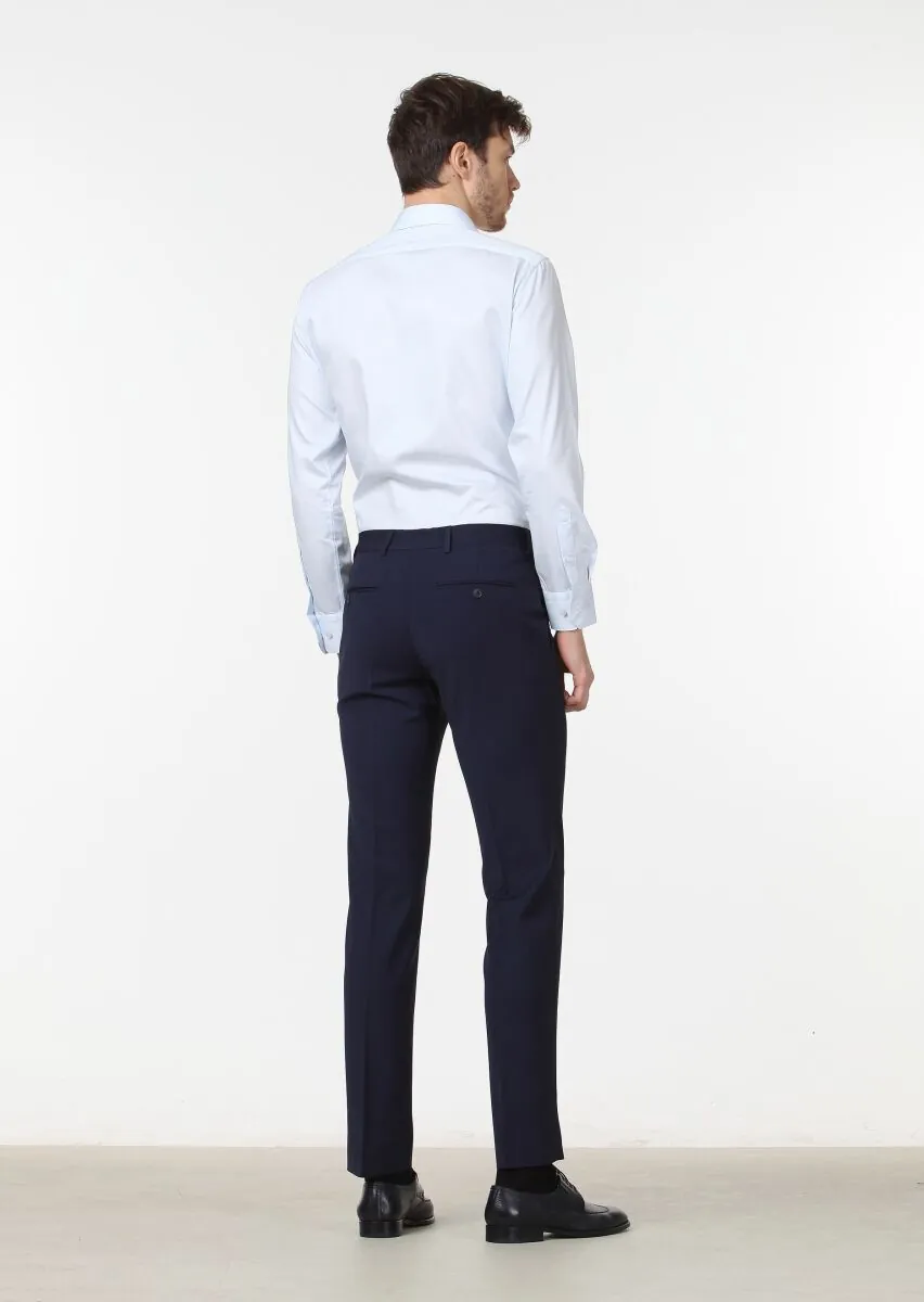 Saks Düz Kumaş Modern Fit Klasik Yün Karışımlı Pantolon - 4