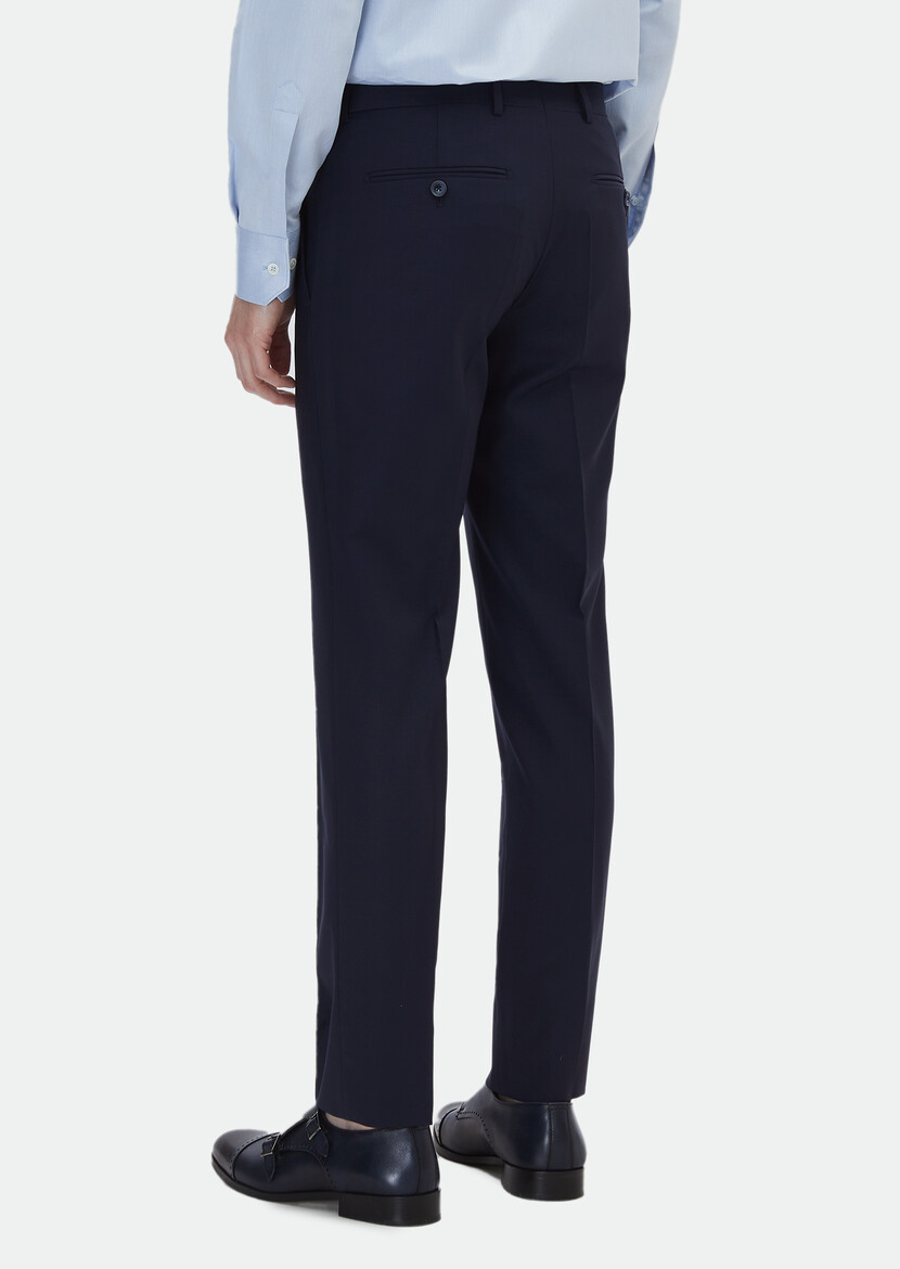 Saks Düz Kumaş Modern Fit Klasik Yün Karışımlı Pantolon - 5