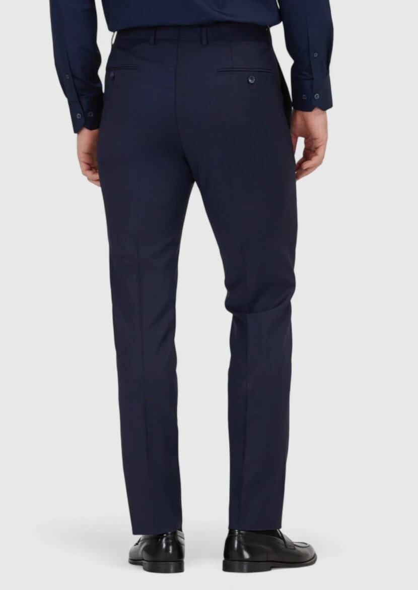 Saks Düz Kumaş Modern Fit Klasik Yün Karışımlı Pantolon - 4