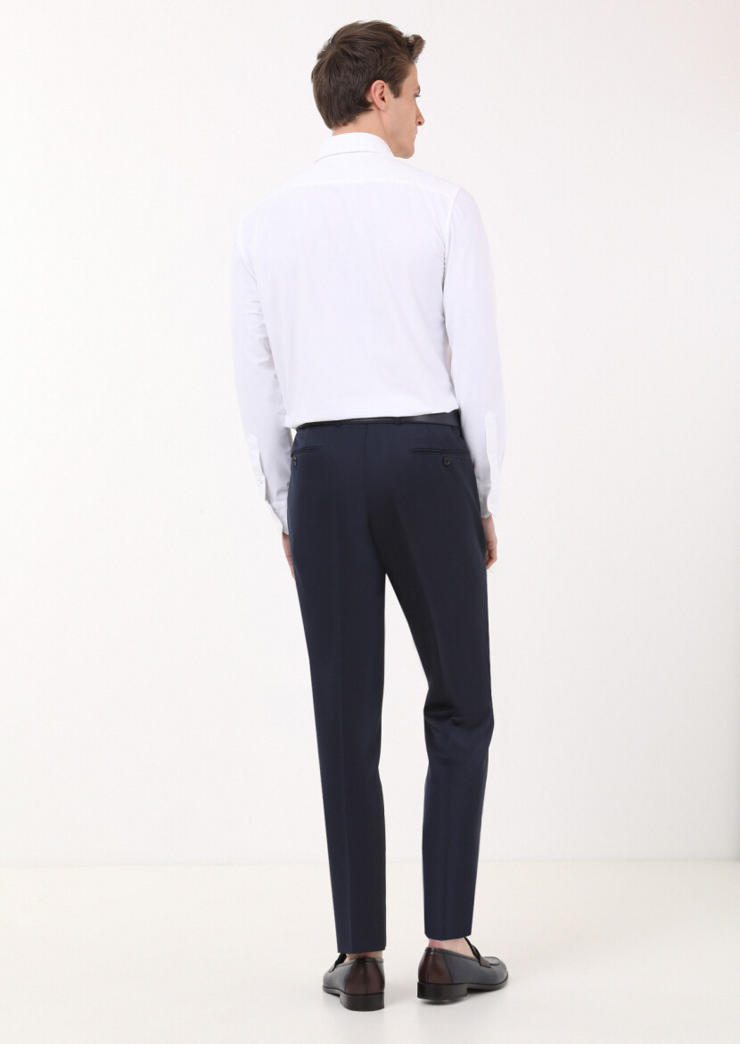 Saks Düz Kumaş Regular Fit Klasik %100 Yün Pantolon - 7