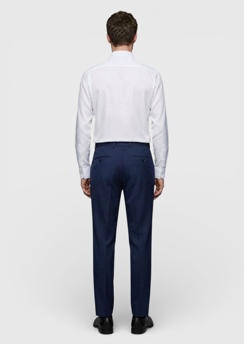 Saks Düz Kumaş Regular Fit Klasik %100 Yün Pantolon - 8