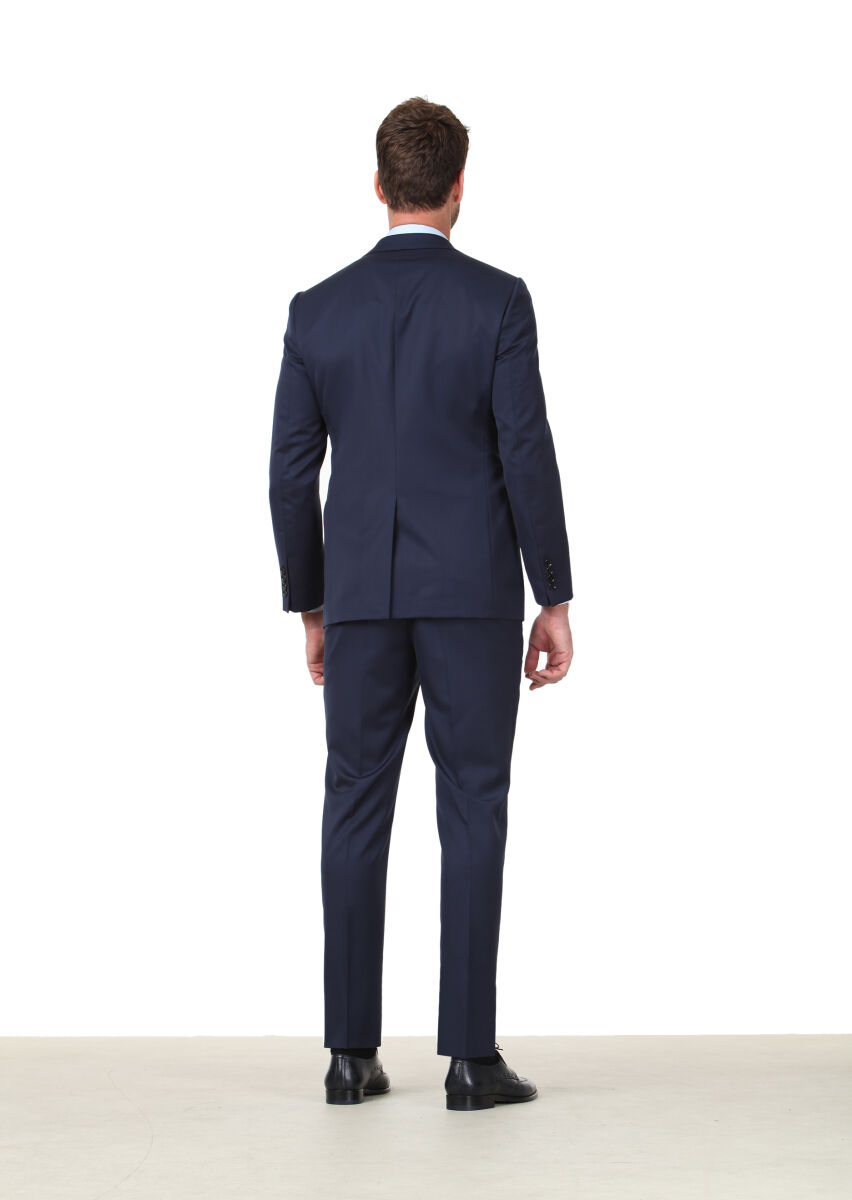 Saks Düz Regular Fit %100 Yün Takım Elbise - 4