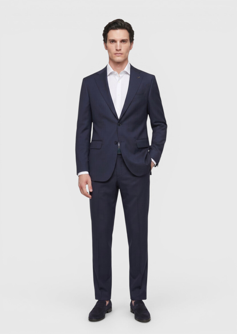 Saks Düz Regular Fit %100 Yün Takım Elbise - RAMSEY