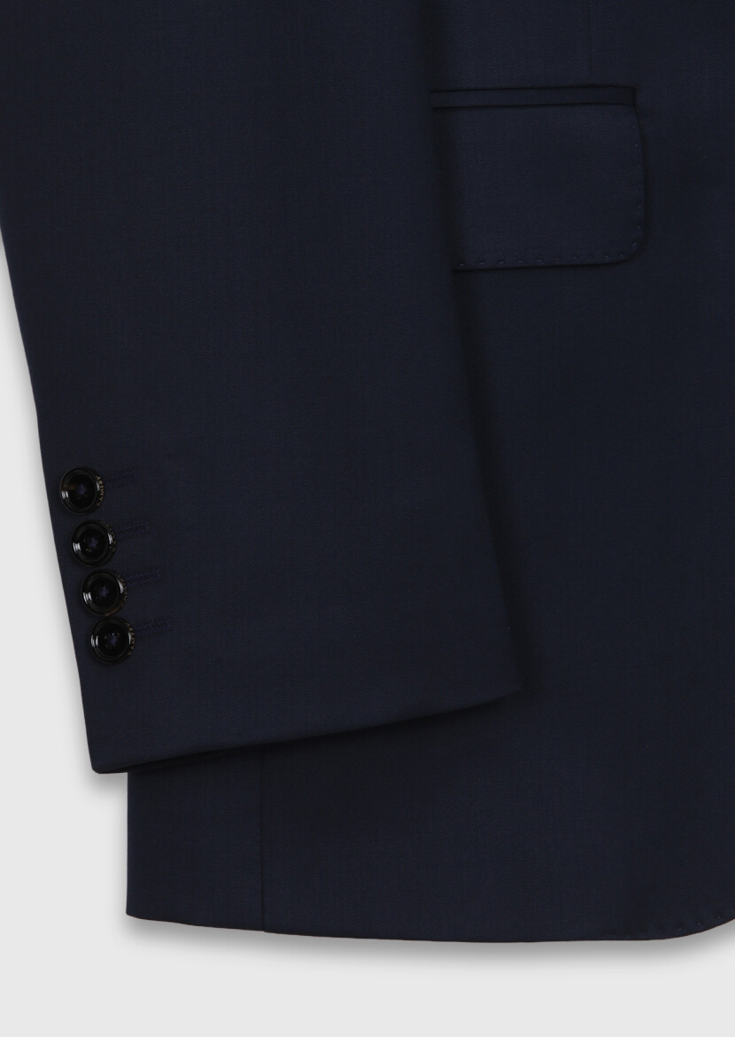 Saks Düz Regular Fit %100 Yün Takım Elbise - 9