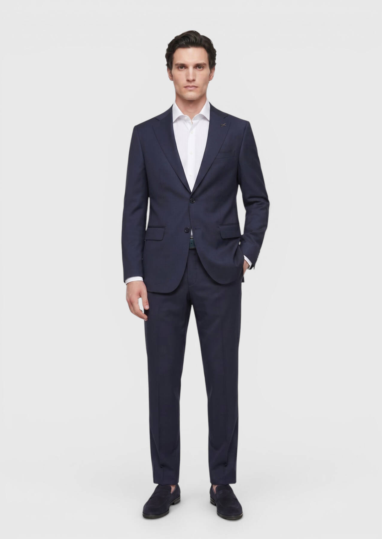 Saks Düz Regular Fit %100 Yün Takım Elbise
