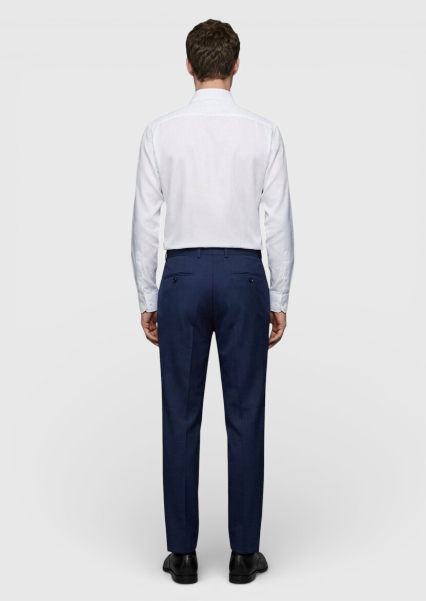 Saks Düz Regular Fit Klasik %100 Yün Pantolon - 4