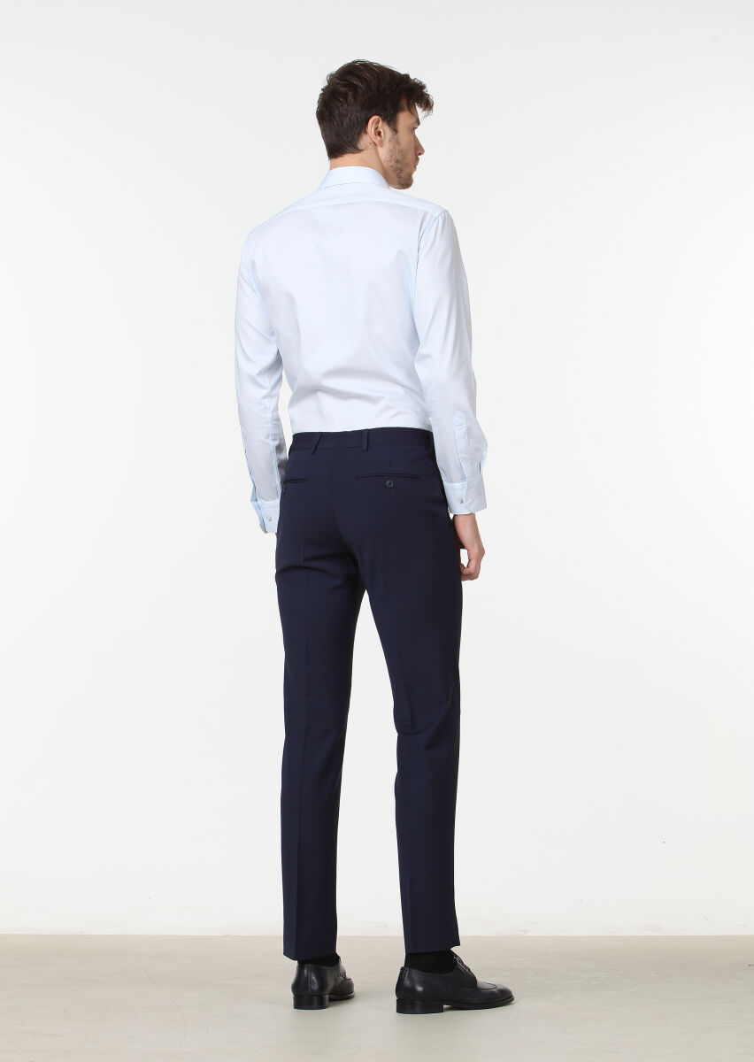 Saks Material Modern Fit Classical Wool Blended Trousers - 4