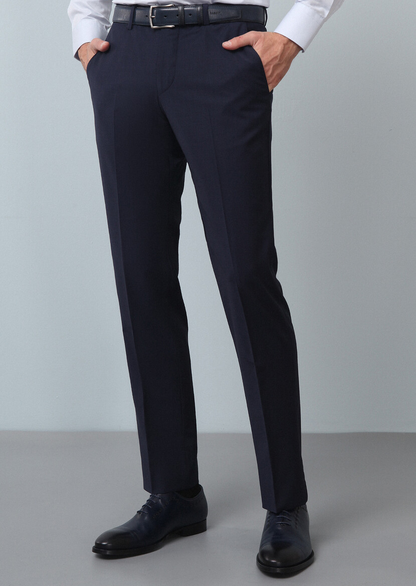 Saks Material Modern Fit Classical Wool Blended Trousers - 3