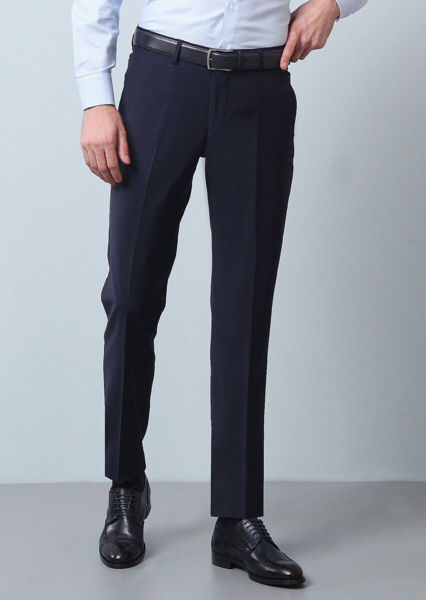 Saks Material Modern Fit Classical Wool Blended Trousers - 4