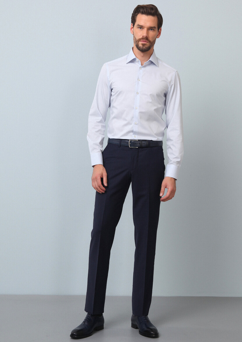 Saks Material Modern Fit Classical Wool Blended Trousers 