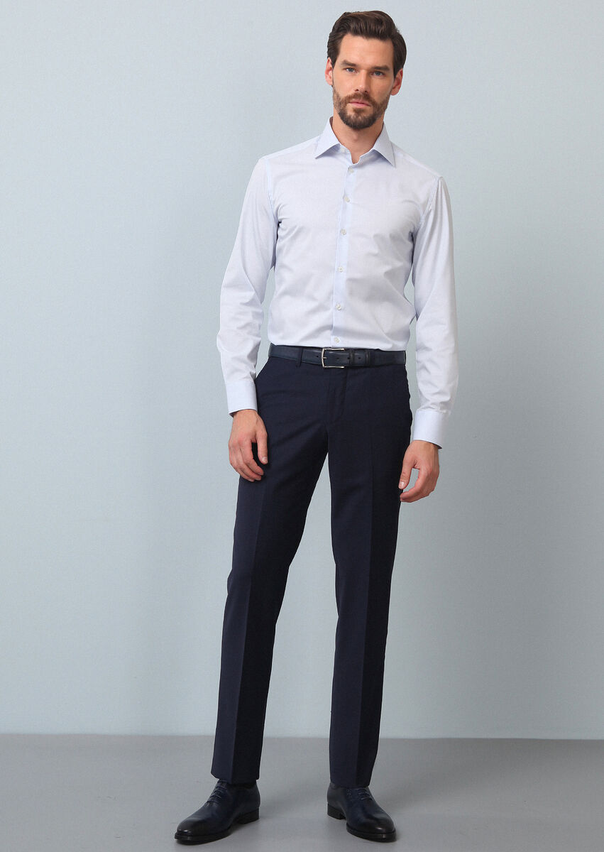 Saks Material Modern Fit Classical Wool Blended Trousers - 4